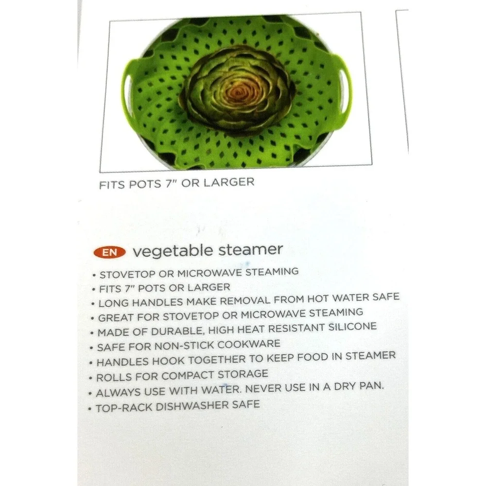 Silicone Steamer Veggiesteam Vegetable Food Steamer Basket by Chef'n NEW